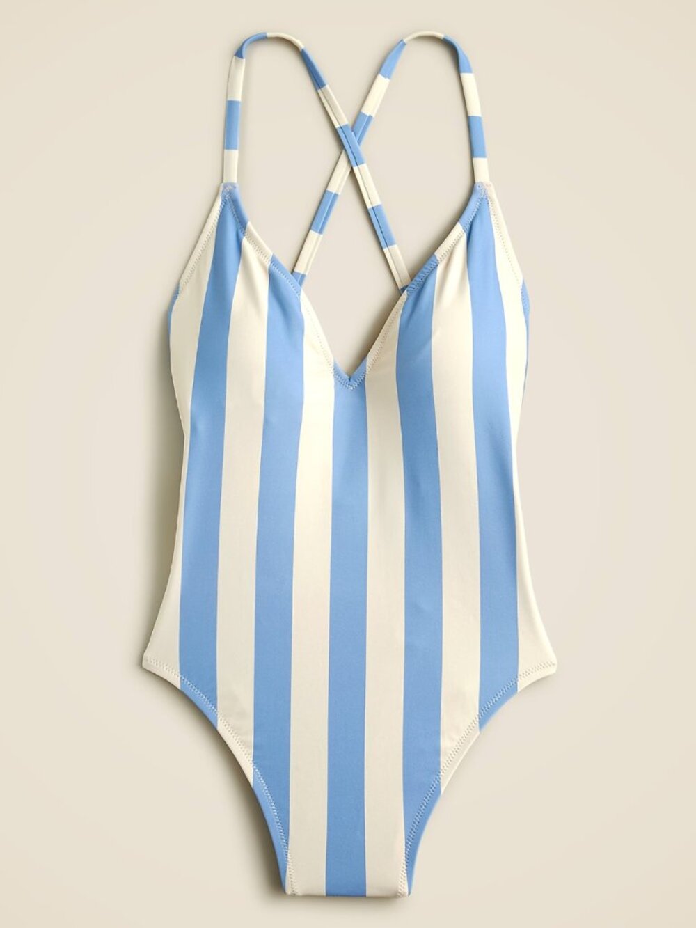 J. Crew Cross-back one-piece swimsuit in Fairfax stripe size 12